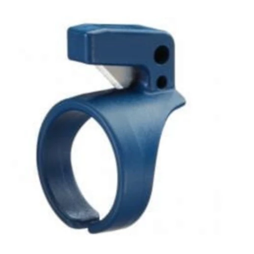 Wykrywalny nóż bezpieczny Ring niebieski na palec do folii i sznurka 2.webp