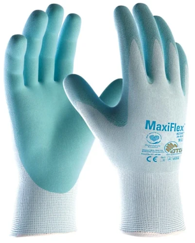 MaxiFlex Active ATG pachnące oddychające rękawice ogrodowe błękitne.webp