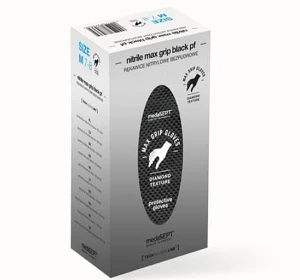 MAX Grip Rękawice Nitrylowe Grube Teksturowane a'90