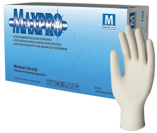 Rękawice Lateksowe 100 szt Pudrowane.webp