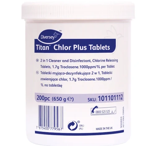 101101112 Titan Chlor Plus Tablets - do dezynfekcji urządzeń i powierzchni.webp