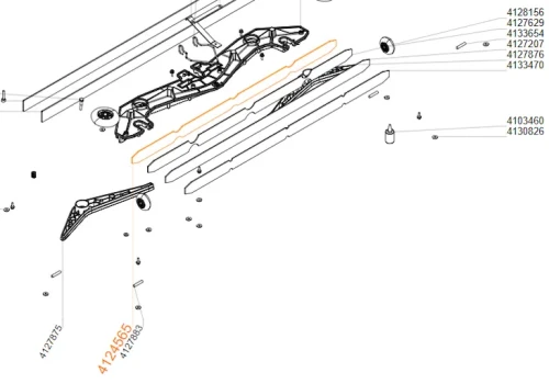Guma Ściągająca do Swingo 1650 2500 XP Przednia Ssawa W kształtna schemat.webp