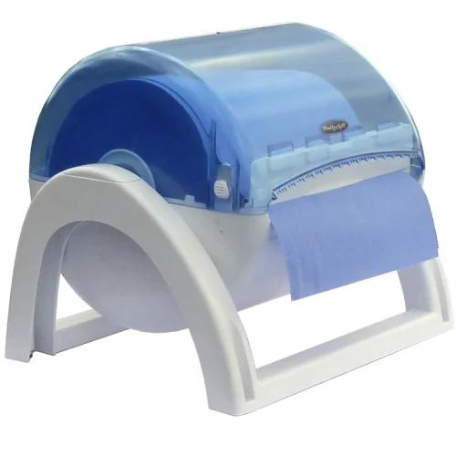 Dozownik BulkySoft do czyściw nablatowo-ścienny, plastikowy, kolor biało-niebieski. Spełnia wymogi HACCAP 7009020.webp