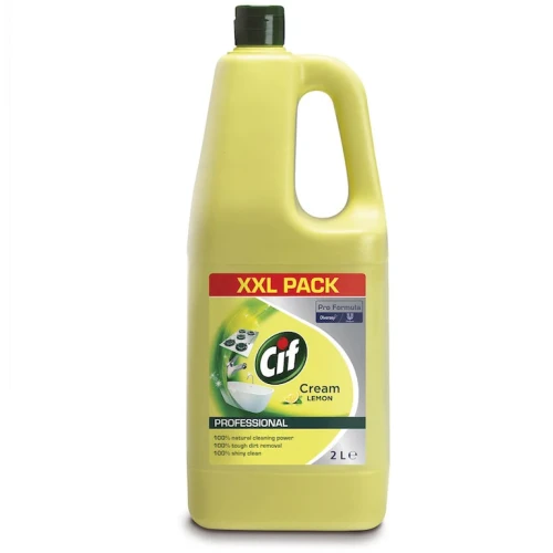 101103179 Cif Pro Formula Cream Lemon 6x2L - mleczko do czyszczenia mocno zabrudzonych powierzchni.webp