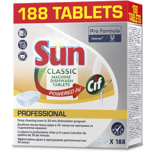 101105836 Sun Pro Formula Classic Tablets 4x188szt. - tabletki do maszynowego mycia naczyń.webp