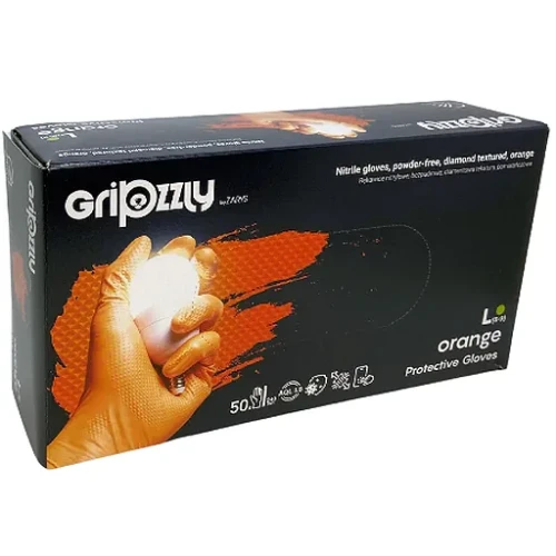 Rękawiczki NITRYLOWE GRIPZZLY [L] DIAMENTOWA tekstura 50 szt. - ZARYS.webp